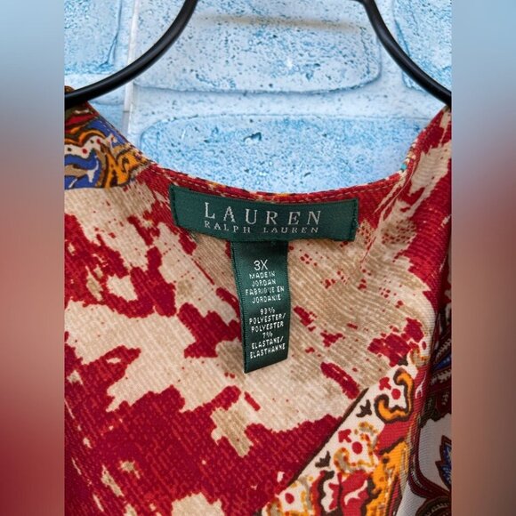 RALPH LAUREN PAISLEY WRAP DRESS SIZE 3 x - Picture 5 of 11